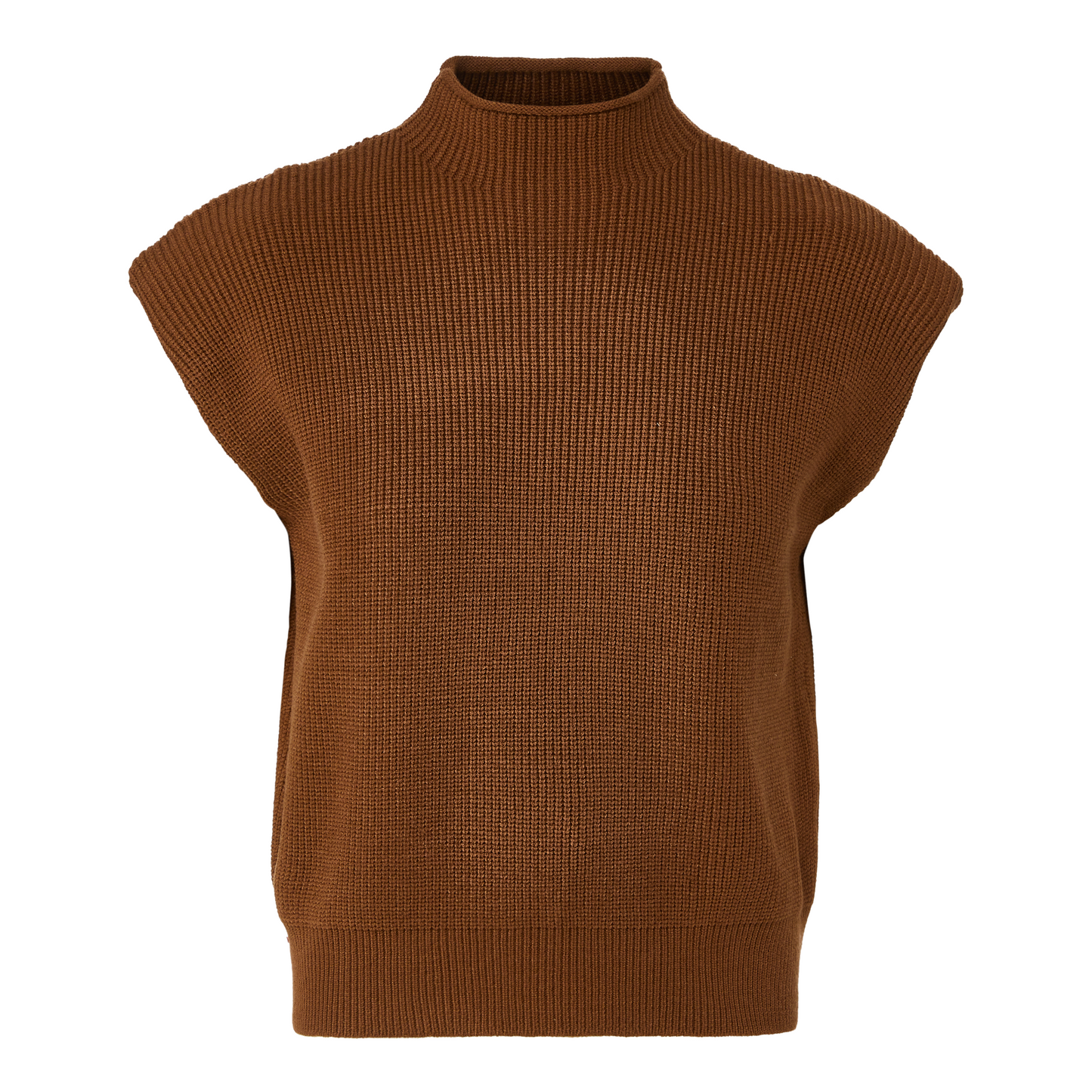 Sleeveless Sweater Top - Coffee