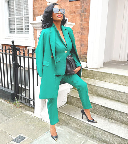 Deal Closer Outer Coat - Emerald Green