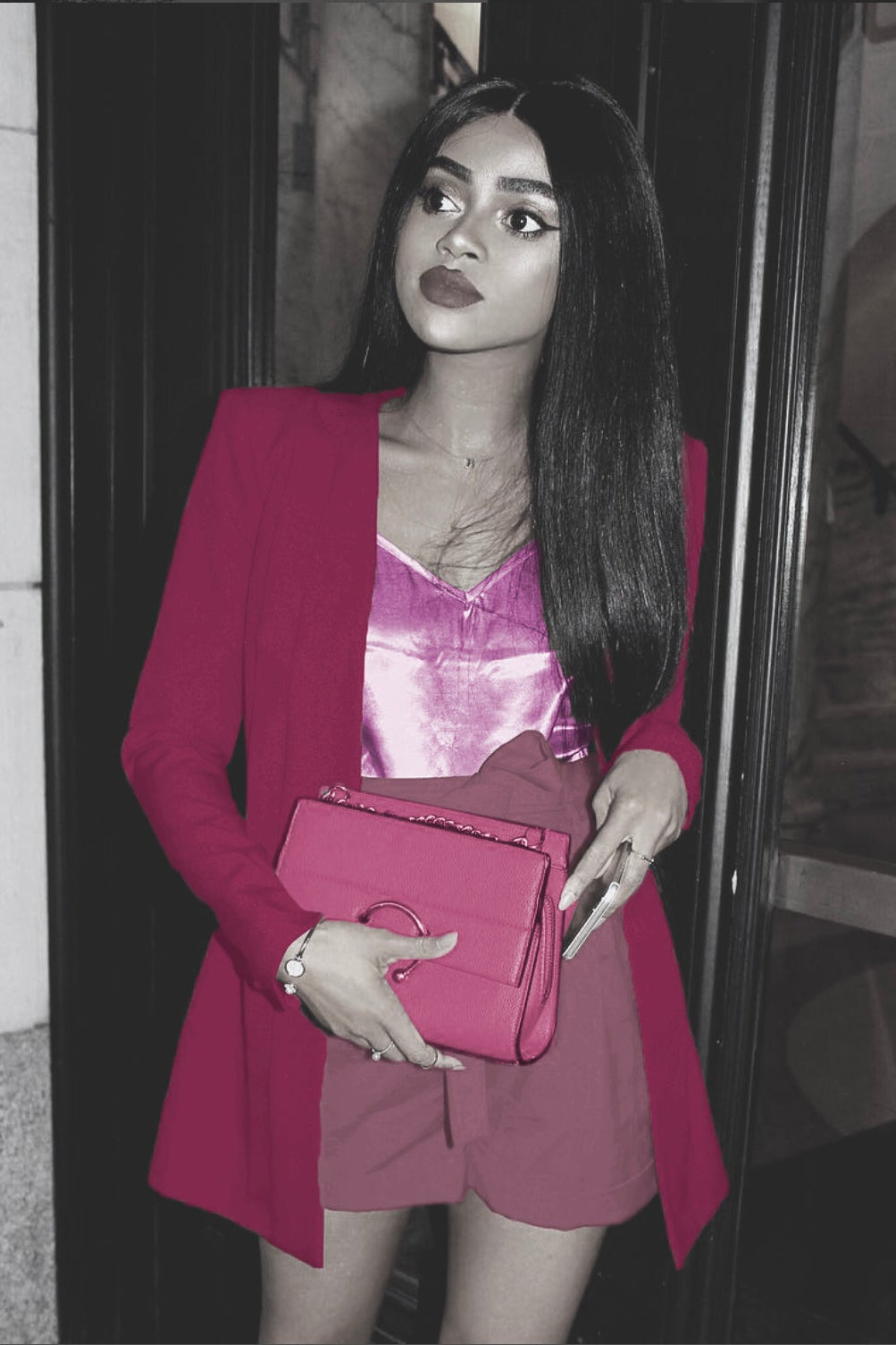 Fuchsia pink/purple women’s blazer —  Rebel