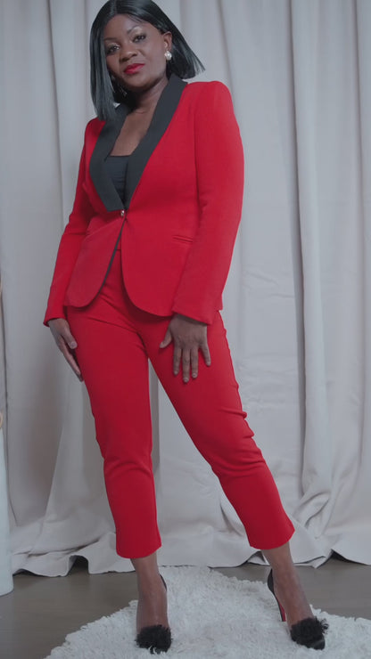 Rebellious Stretch Boss Blazer - Fuchsia