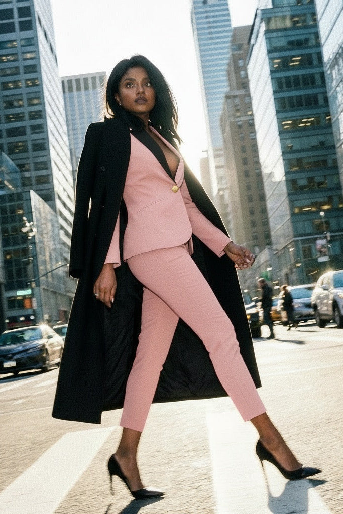 Rebellious women’s suit set – Blush Pink