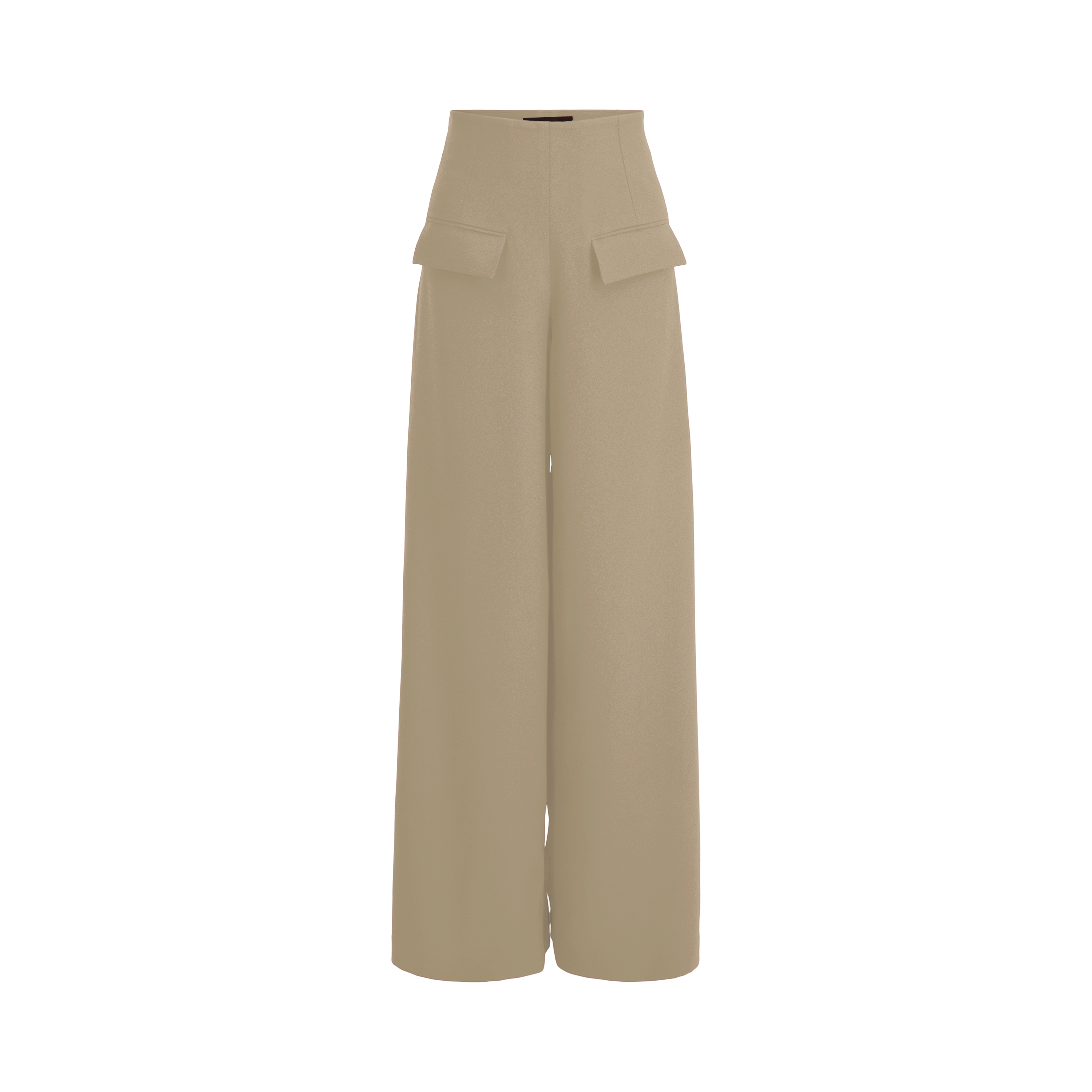 Wide-leg dress pants — Caramel brown
