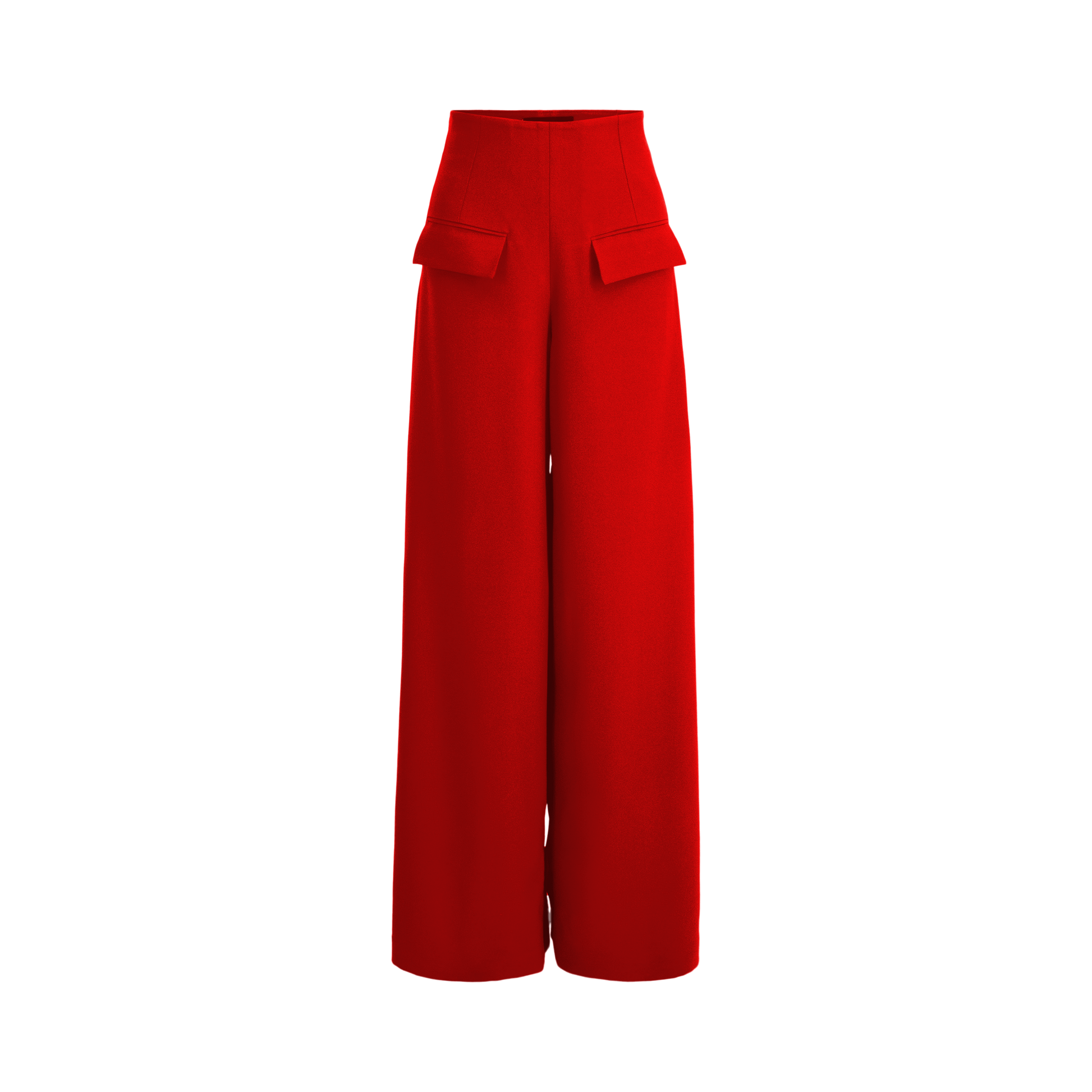 Women's Wide Leg Pants, Crimson Red Pant