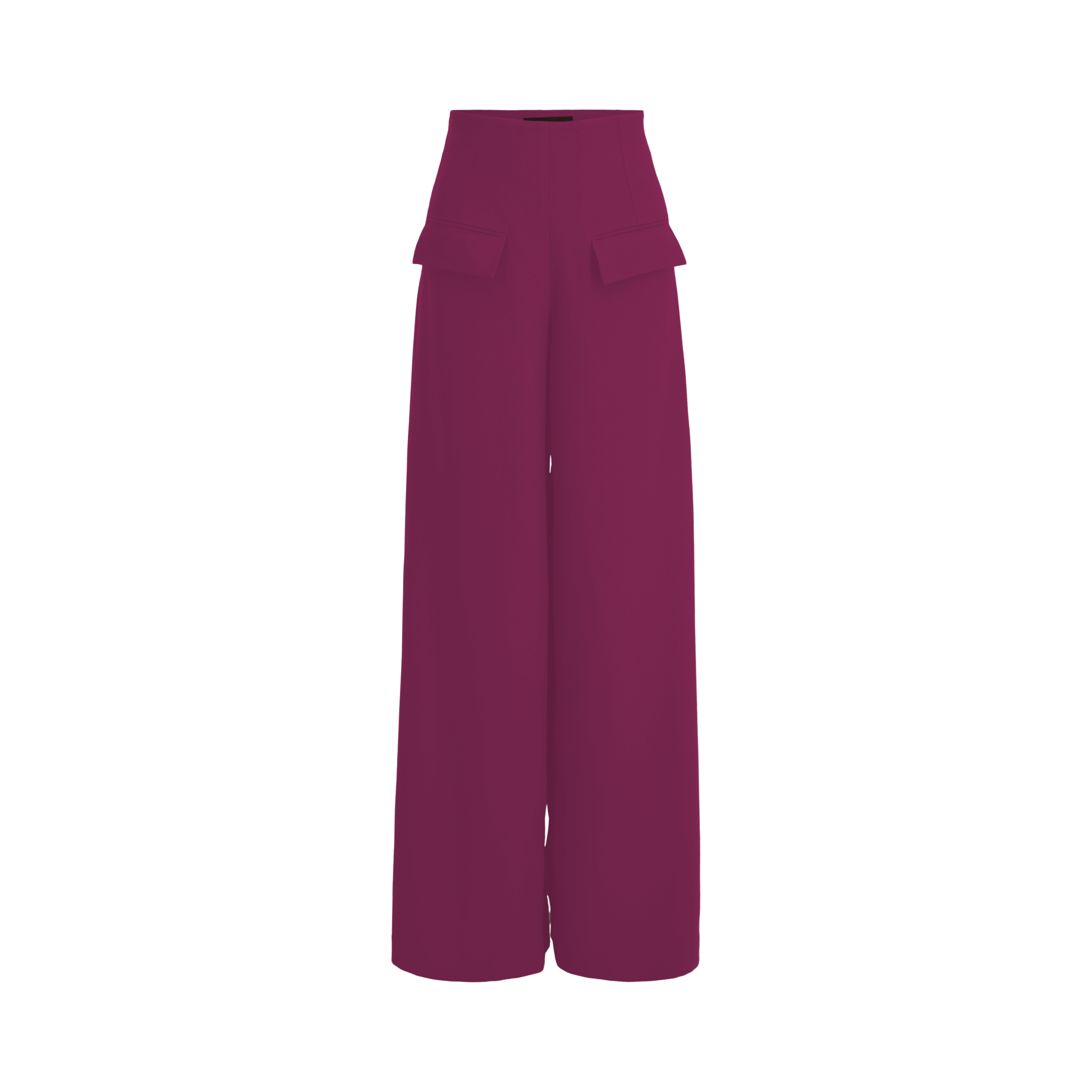 Wide-leg dress pants — Fuchsia pink/purple