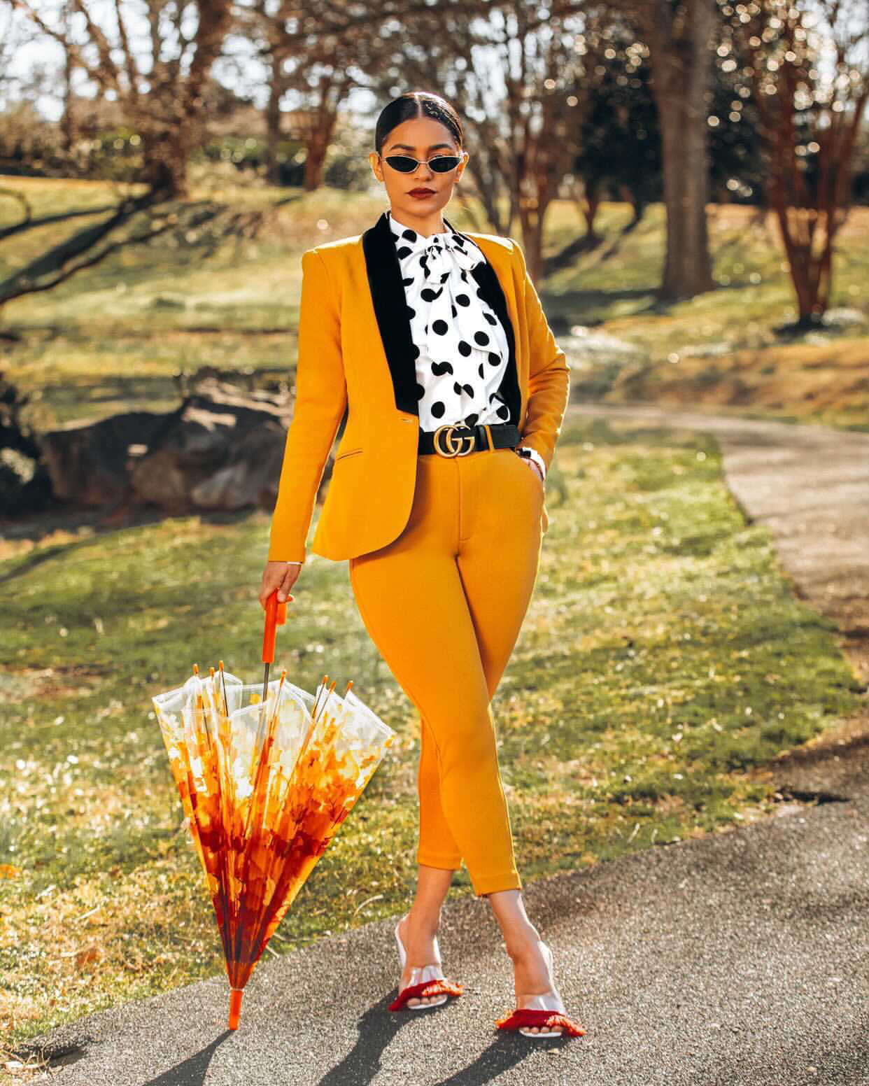 Leggings Suit Pants - Mustard Gold