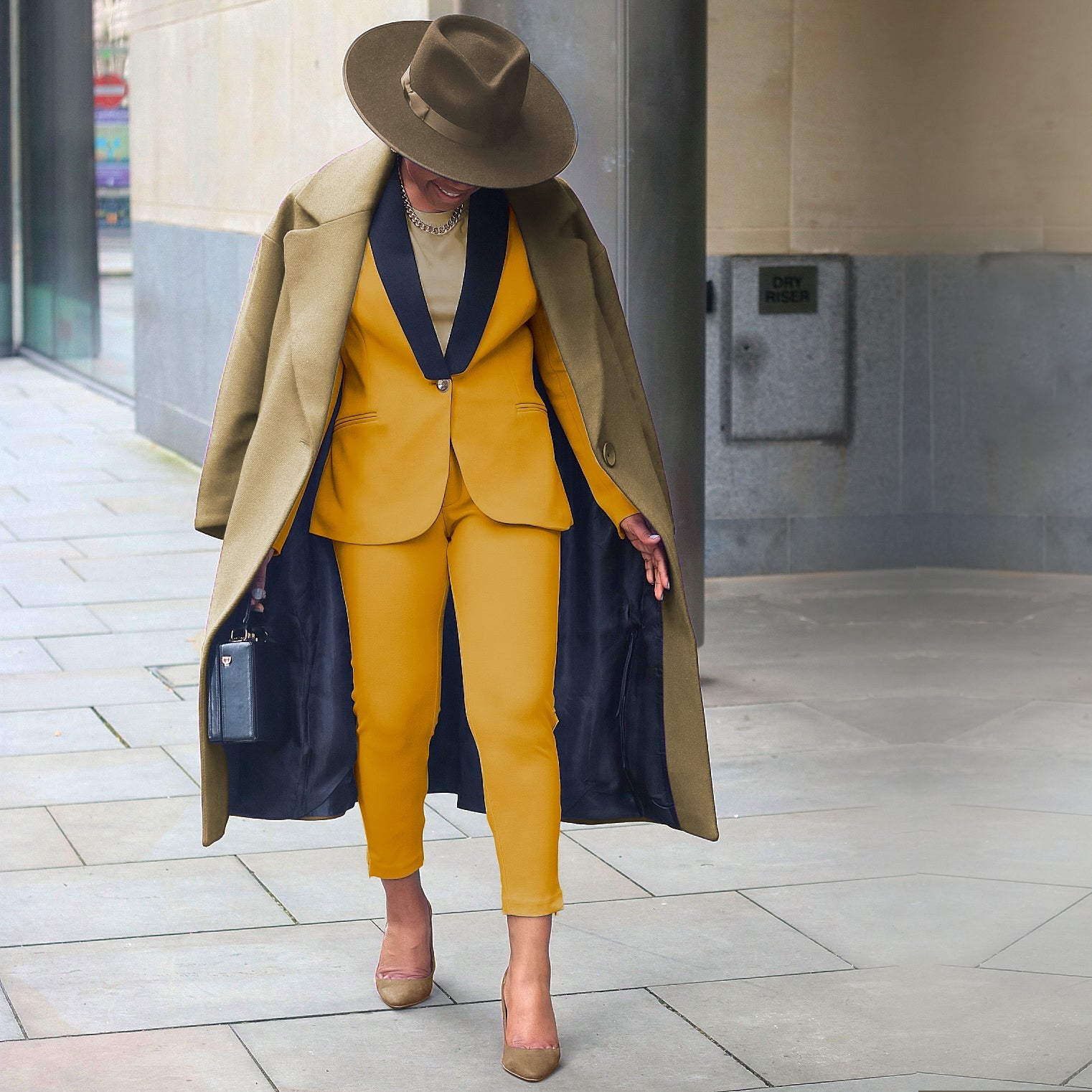 Mustard gold/yellow women’s blazer —  Rebellious Boss