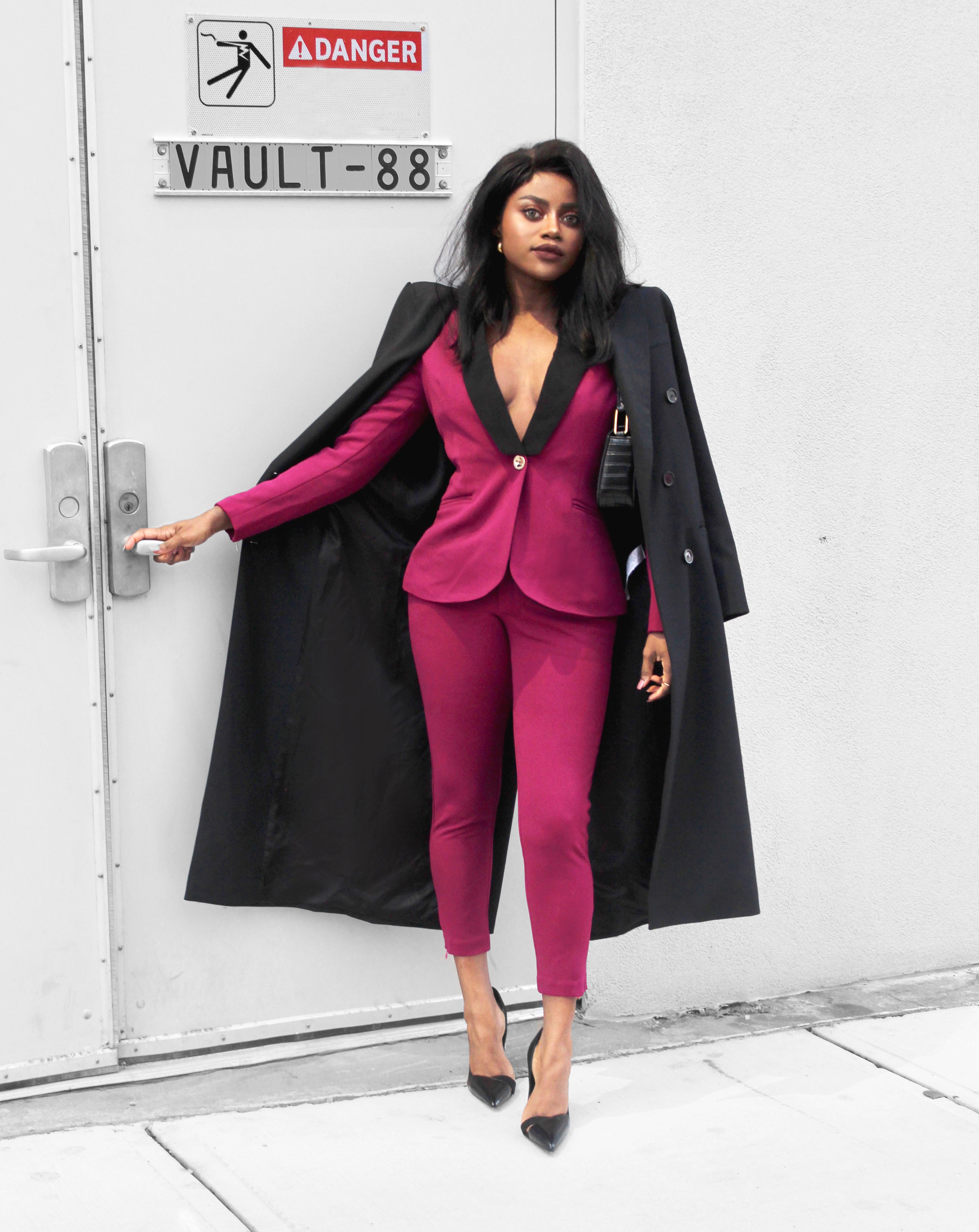 Fuchsia pink/purple women’s blazer —  Rebellious Boss