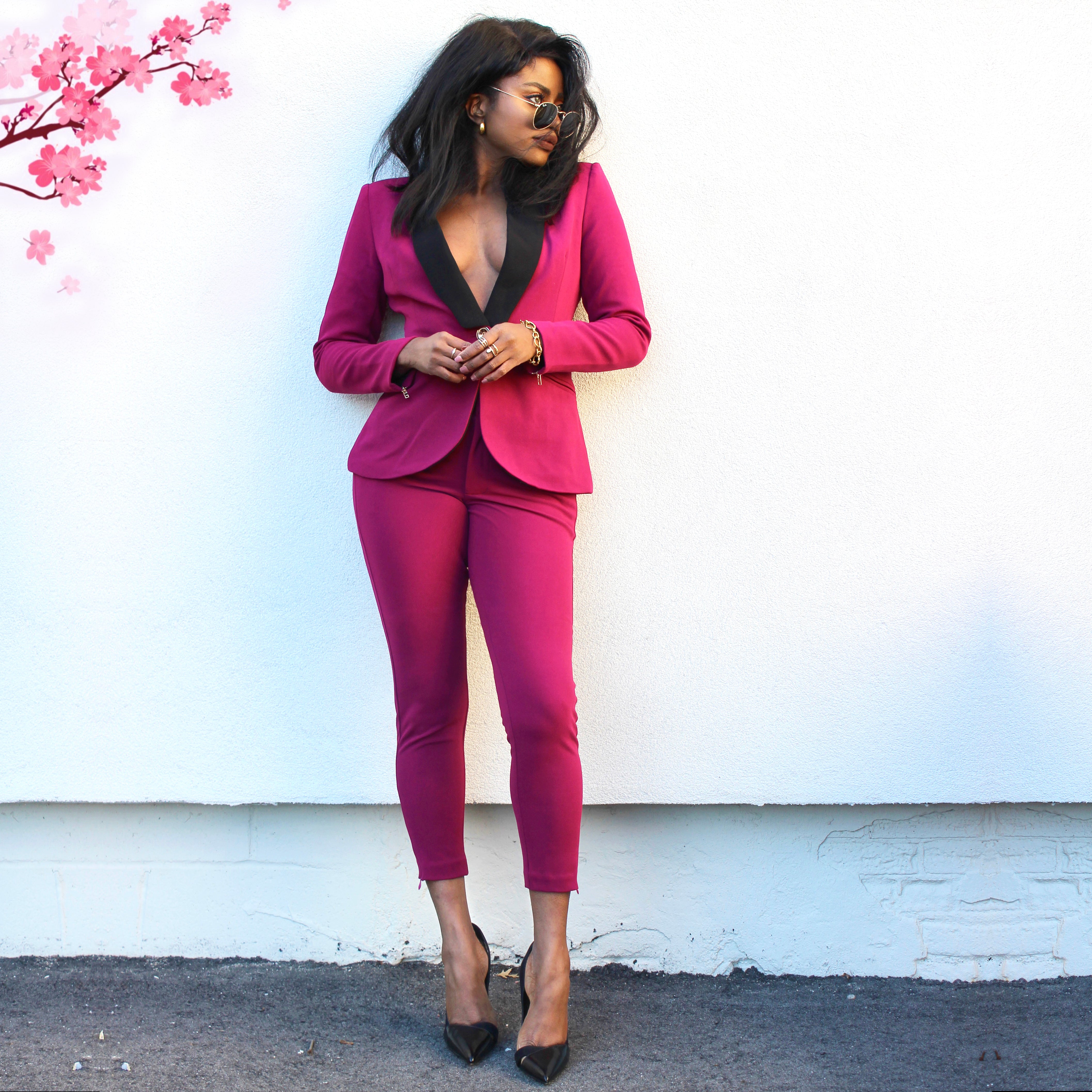 Fuchsia pink/purple women’s blazer —  Rebellious Boss