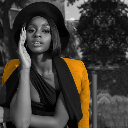 Rebellious Boss Blazer - Mustard Gold