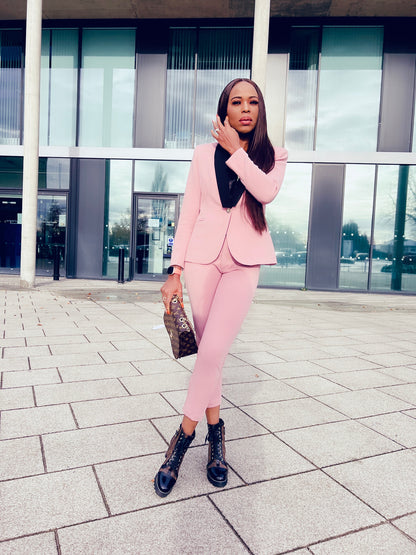 A Rebellious Leggings Suit Set - Blush