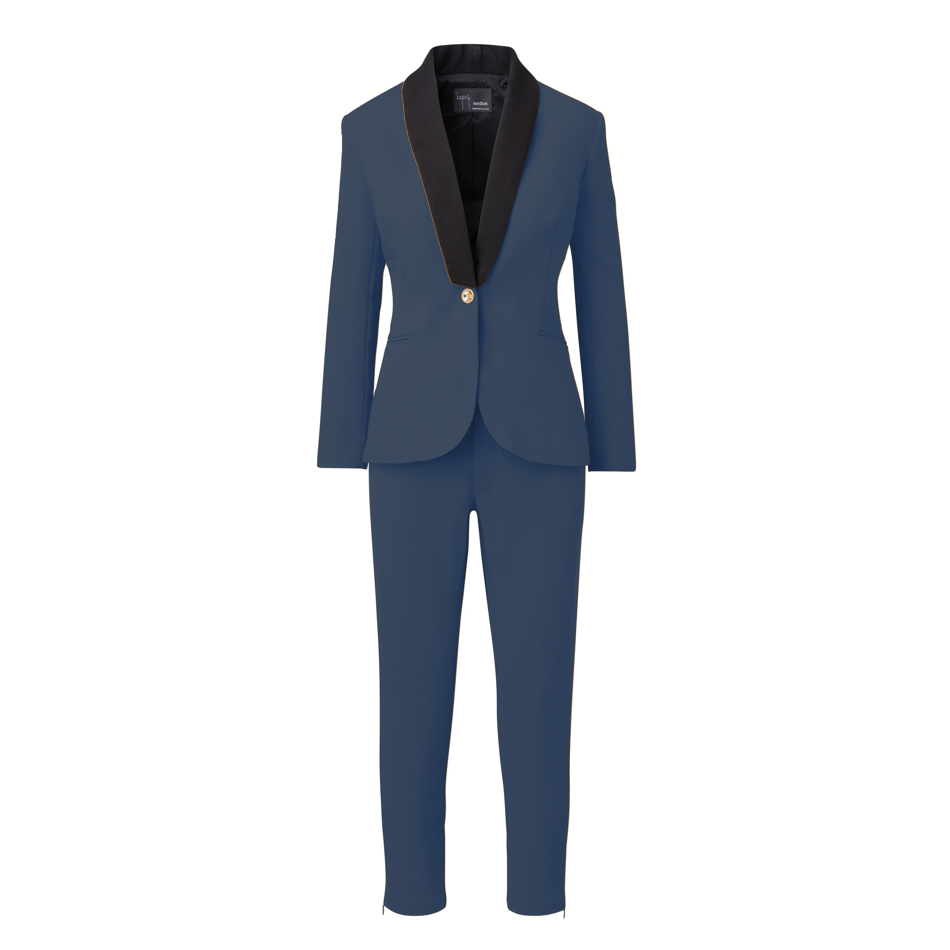 Ocean Blue women’s suit set — Rebellious stretch crepe