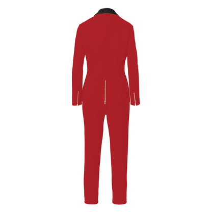 A Rebellious Leggings Suit Set - Crimson