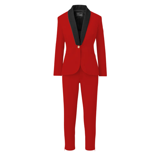 A Rebellious Leggings Suit Set - Crimson